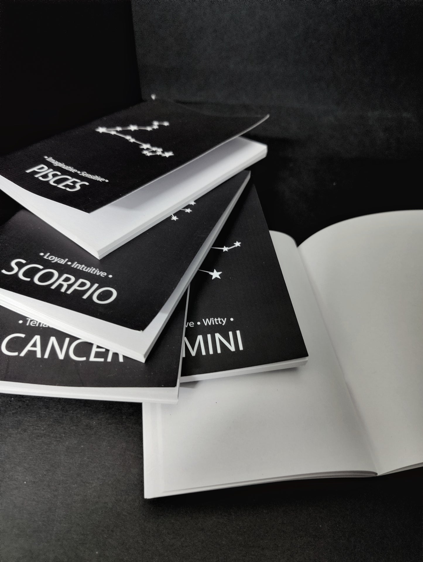 Zodiac Black notebook I Travel notebook I Scratch Sale