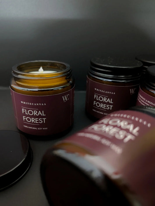 100% soy wax Floral Forest Vegan Candle I Fresh flower fragrance