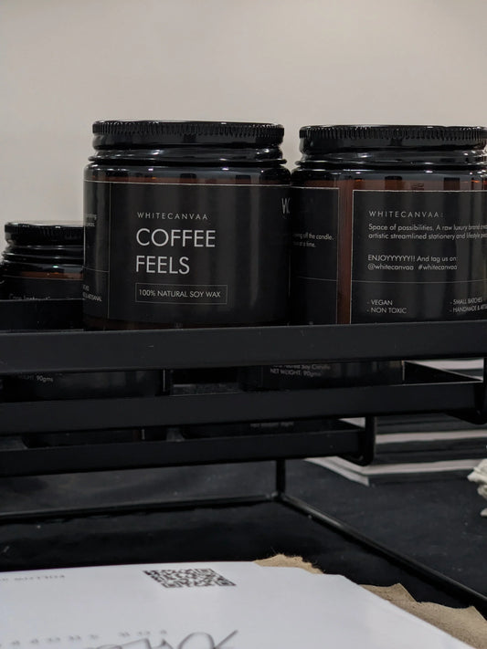 Coffee scent soy jar candle I Vegan candle