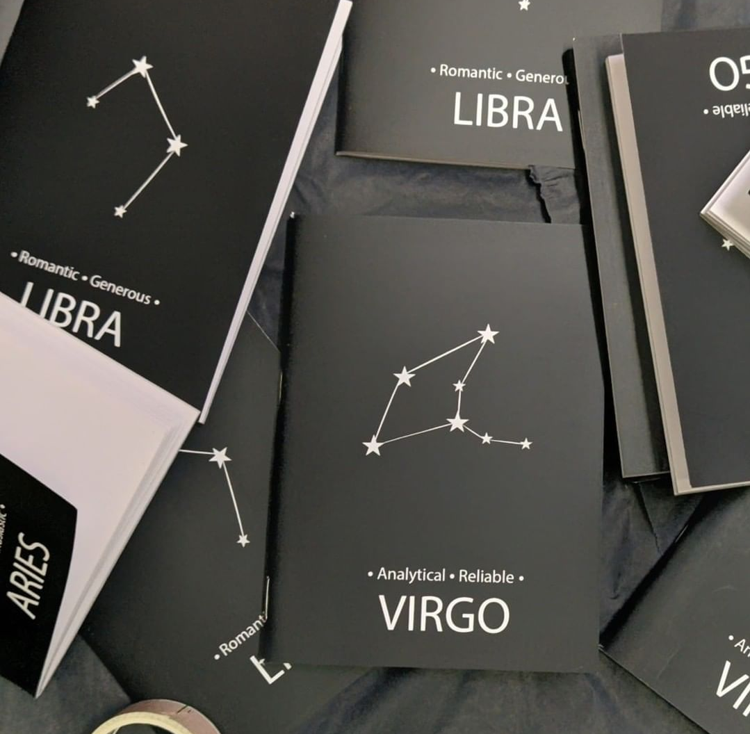 Zodiac Black notebook I Travel notebook I Scratch Sale