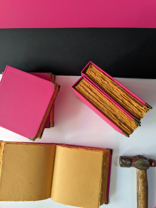 Square Hard Bound Pink City Journal I Sketching Diary