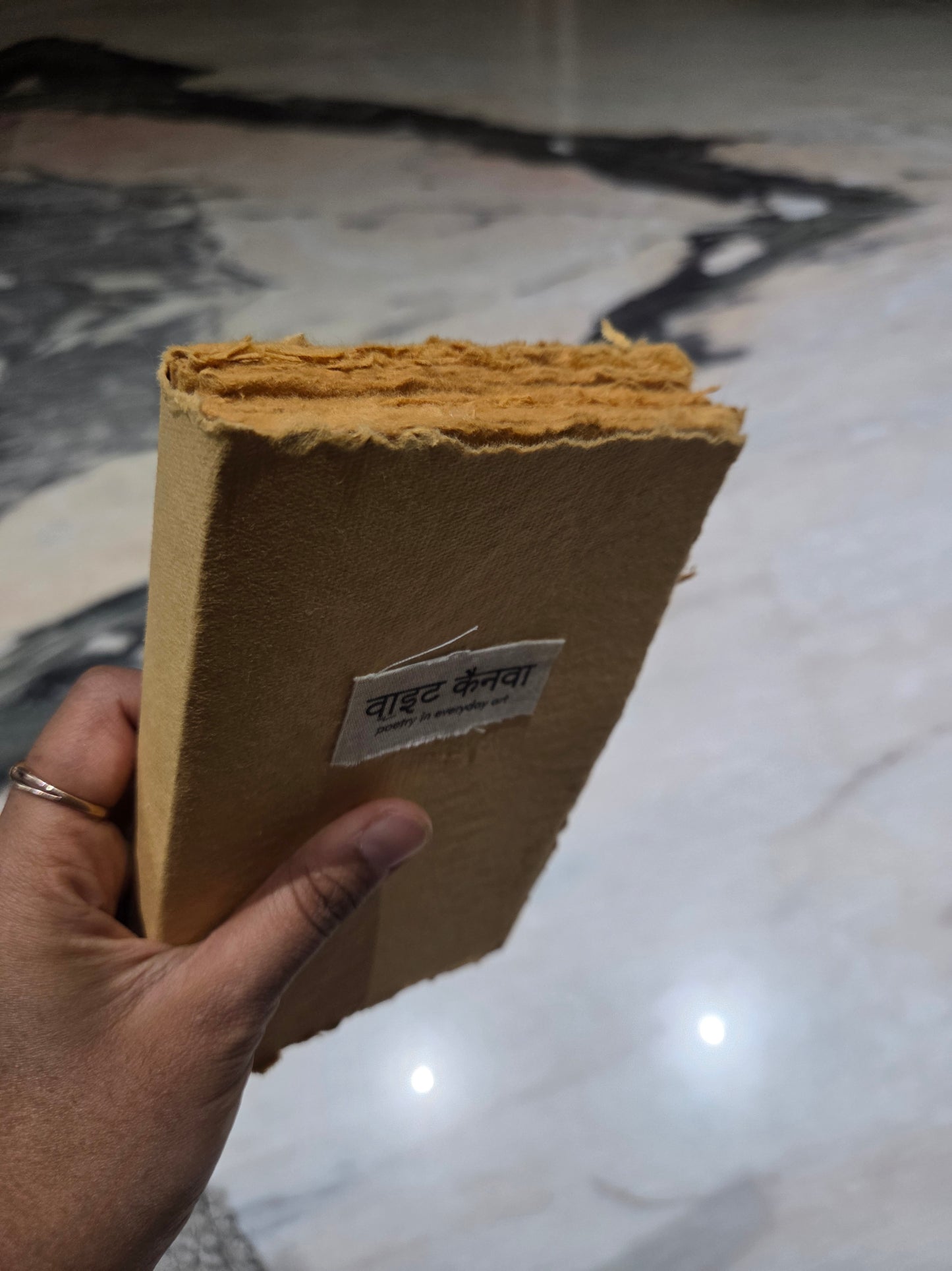 Brown Release Journal - Handmade cotton Paper Notebook