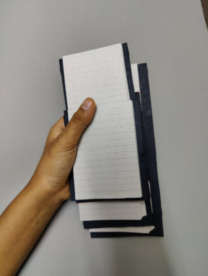 Pack of 3: Long unbleached recycled notepad