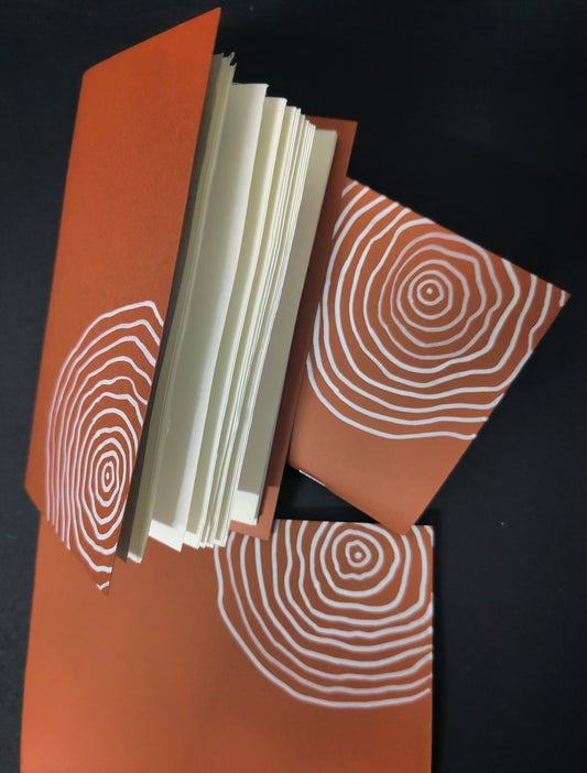 Rustic Orange pocket notebook I Pocket size Journal