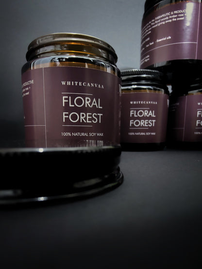 100% soy wax Floral Forest Vegan Candle