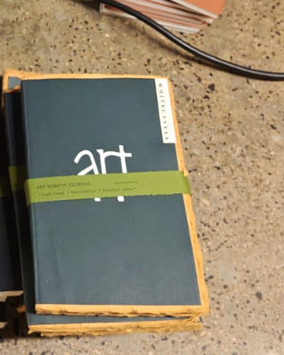Vintage Art Journal - Handmade cotton Paper Notebook