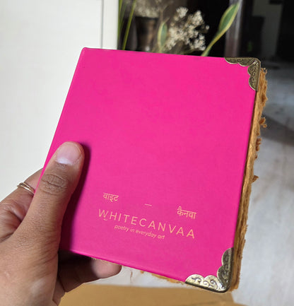 Square Hard Bound Pink City Journal I Sketching Diary