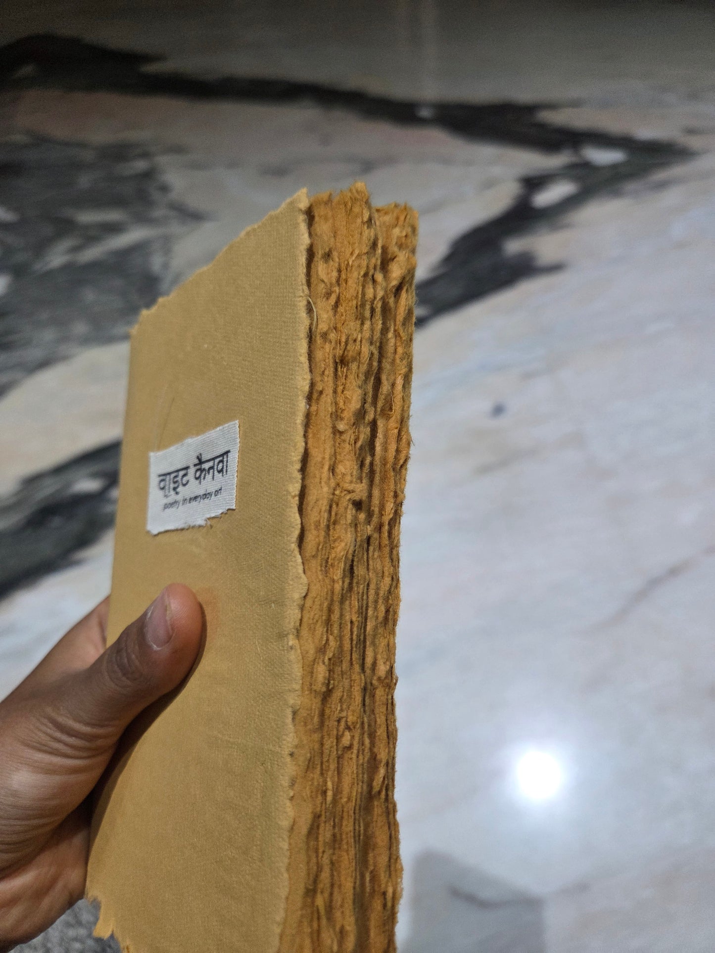 Brown Release Journal - Handmade cotton Paper Notebook